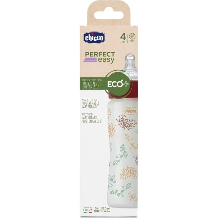 Chicco Perfect Easy Eco+ 330 ml Baby Bottle - Fast Flow