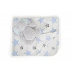 Cangaroo Newborn Gift Set - Soft Fleece Blanket and Blue Plush Elephant