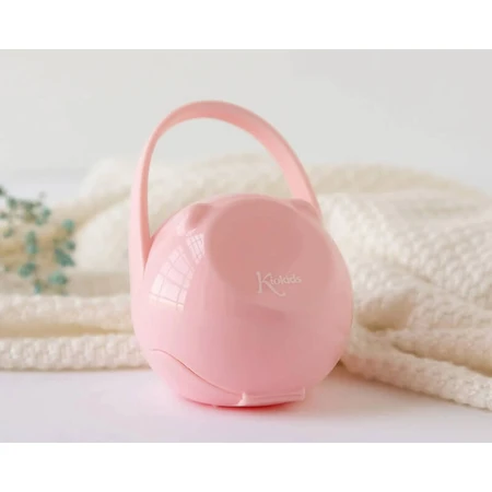 Portachupetes con clip Kiokids para a partir de 0 meses - Rosa