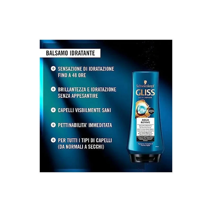 Testanera Gliss – Air Repair Aqua Revive – Feuchtigkeitsspendender Conditioner 200 ml