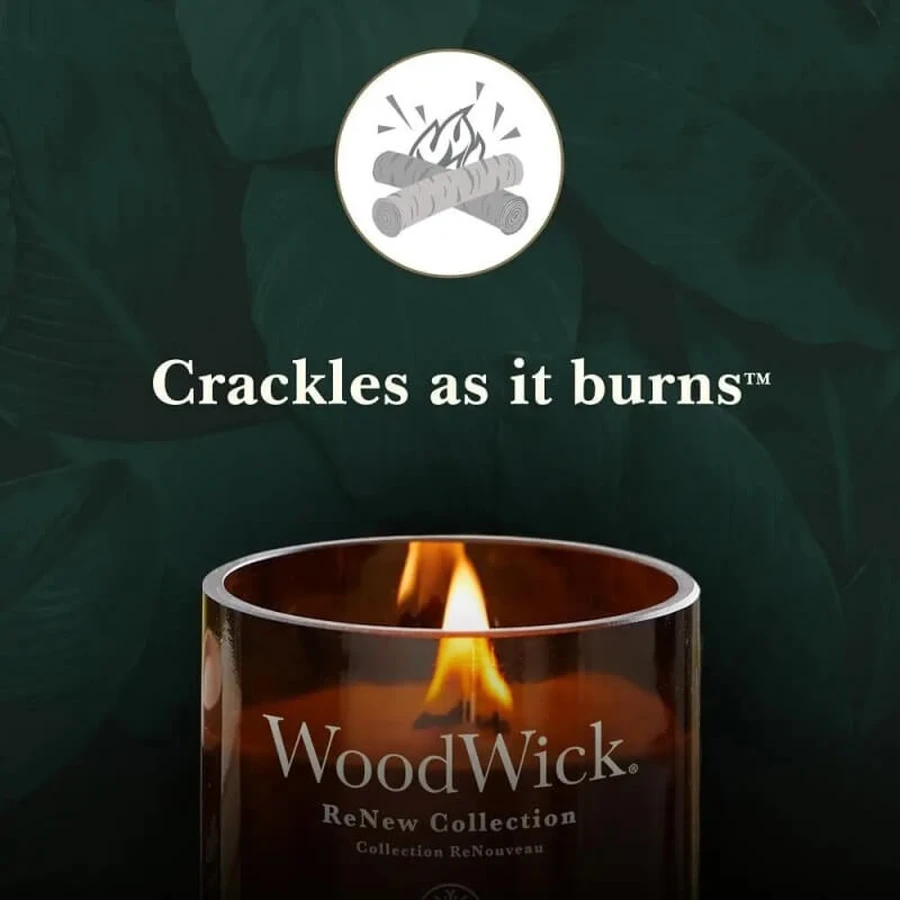 Woodwick Tomato leaf &amp; basil - candela profumata grande 368 g