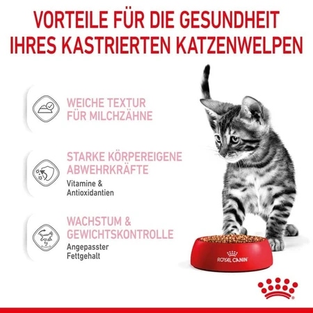 Royal Canin Kitten Sterilized - Alimento completo para gatos esterilizados o castrados de entre 6 y 12 meses, 85 g