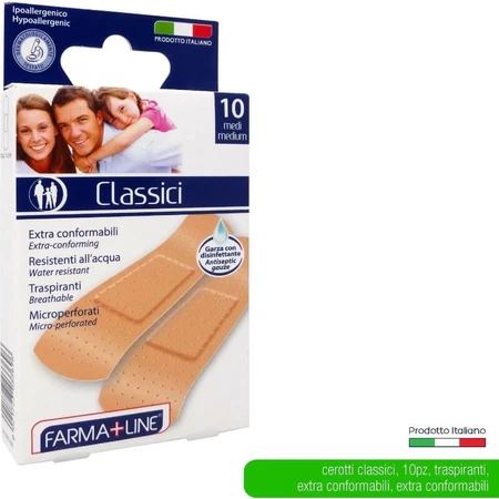 Cerotti classici - 10 cerotti medi traspiranti 7 x 2 cm