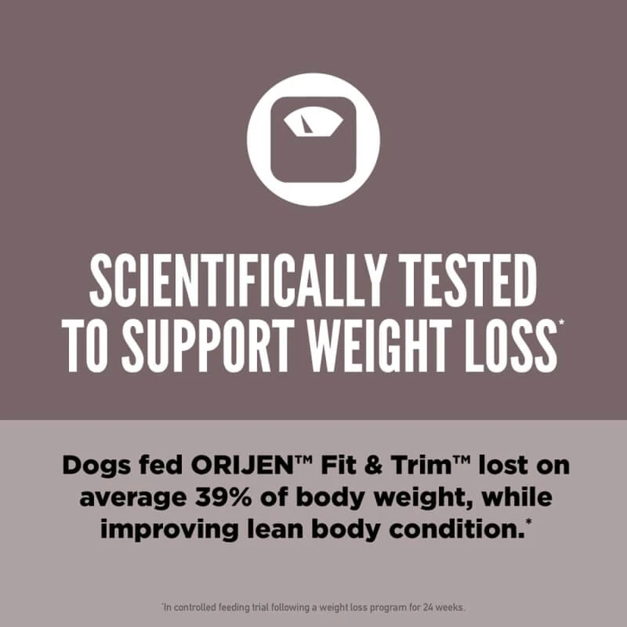 Orijen Dog Fit &amp; Trim - Aliment complet pour chiens adultes de toutes tailles, destiné à maintenir un poids santé, 2 kg