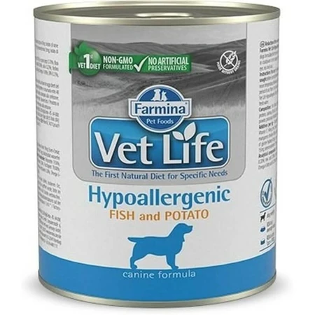 Farmina Vet Life Hypoallergenic Fish and Potatoes - Hypoallergenic Dog Food for Dogs with Food Intolerances, 300 g