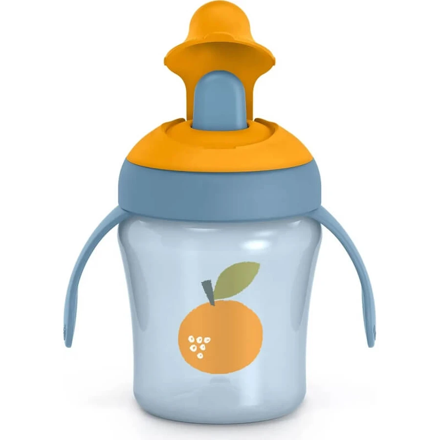 Suavinex Go Natural 6 m+ - Light Blue Training Cup, 200 ml