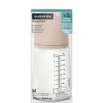 Suavinex Zero Zero Medium 3 mois et plus - Biberon anti-coliques à débit moyen, 270 ml