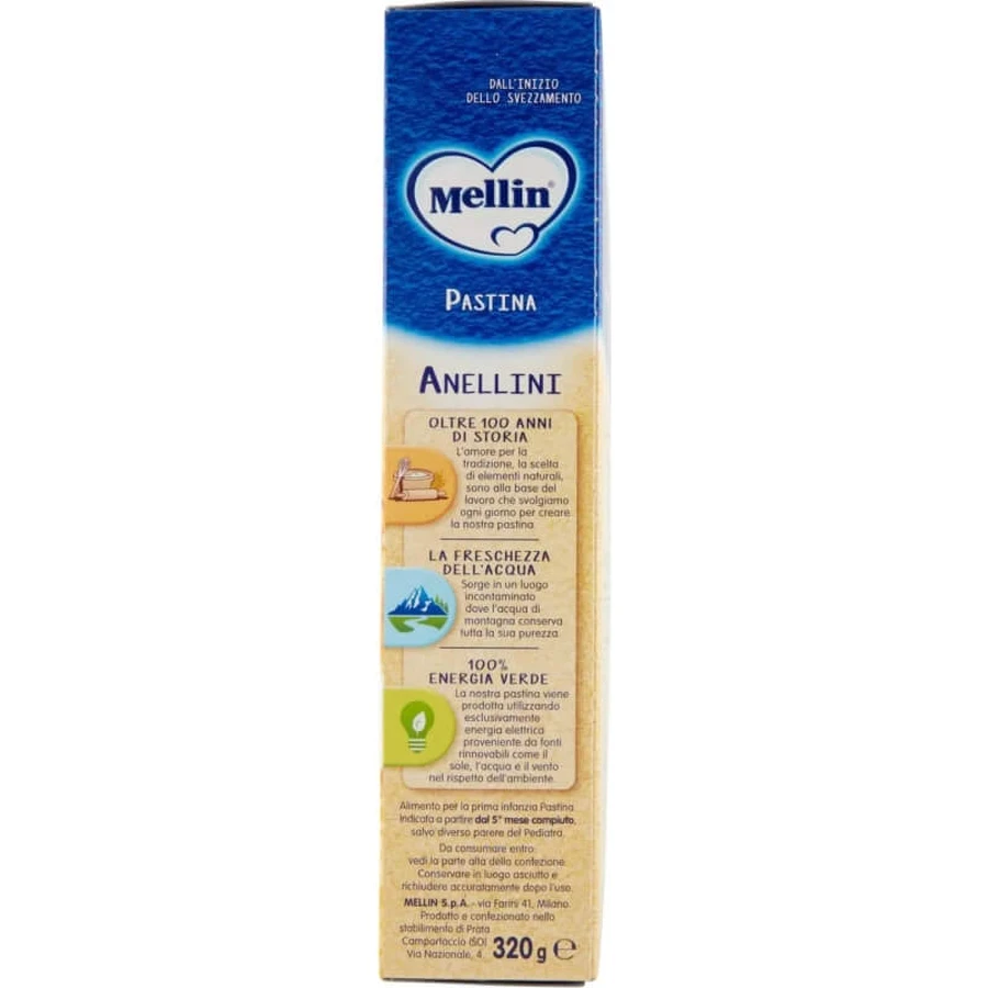 Mellin Paste pentru copii, inele, 320 g