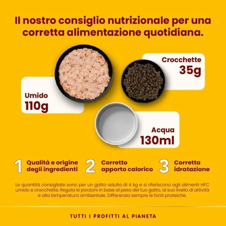 Almo Nature HFC Natuurlijke tonijn, kip en kaas – Compleet natvoer voor volwassen katten, 150 g