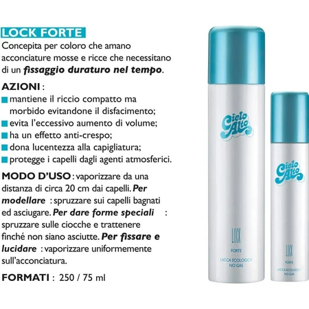 Cielo Alto No-Gas Lock Hairspray 250 ml