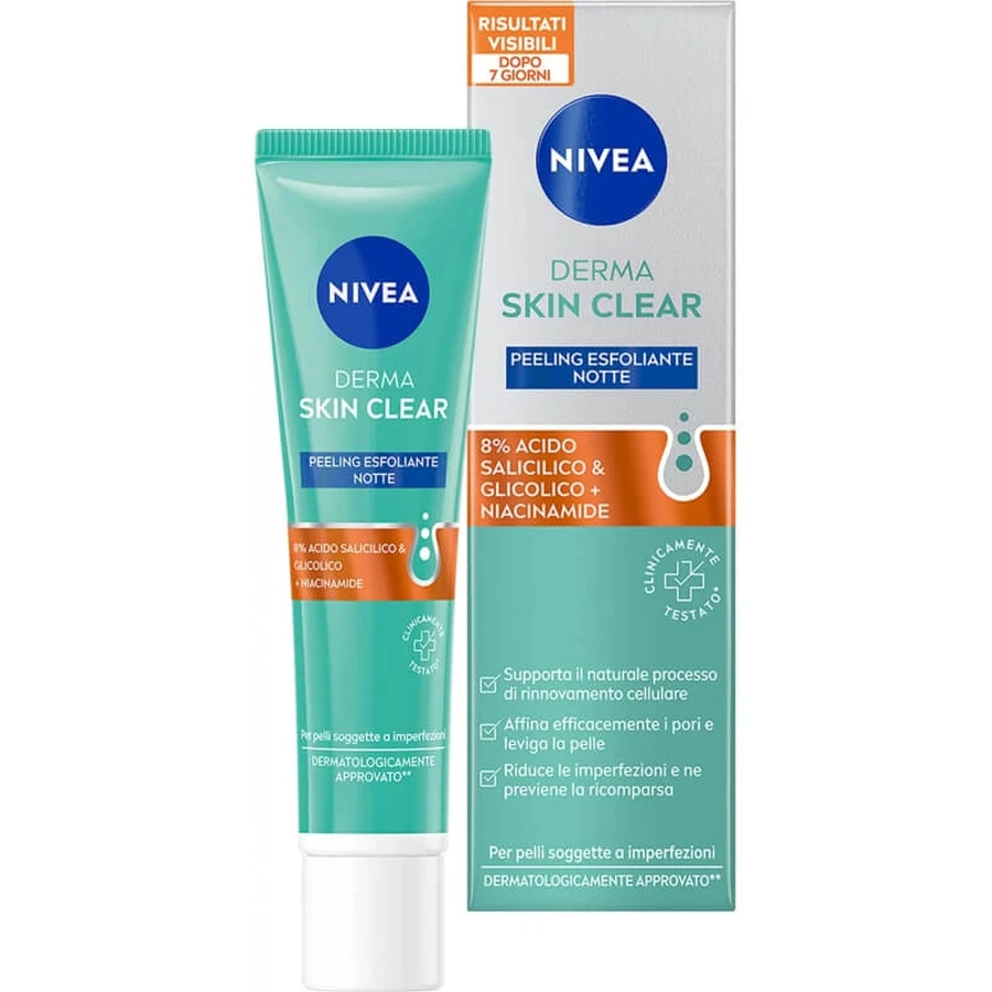 Nivea Derma Skin Clear – exfoliant de noapte 40 ml