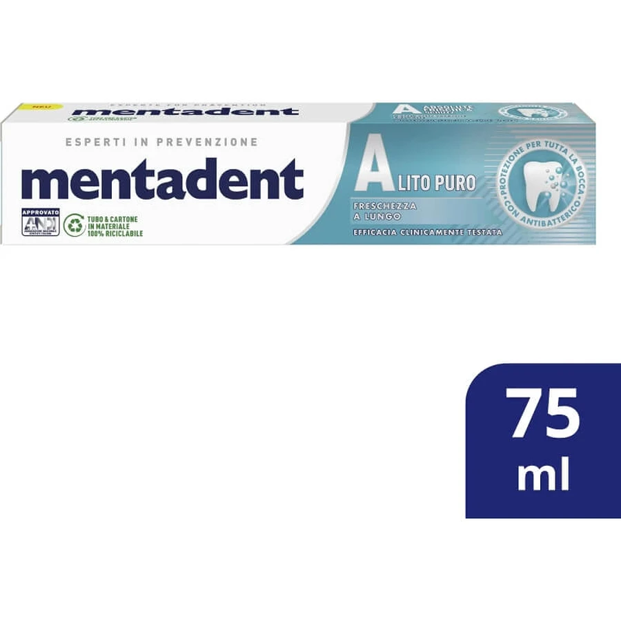 Mentadent Pure Breath – odświeżająca pasta do zębów 75 ml: ceny i cechy