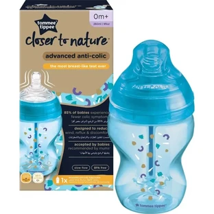 Tommee Tippee Anti-colici avansat – biberon de 260 ml – elefant albastru