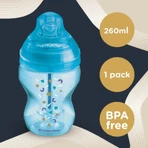 Tommee Tippee Anti-colici avansat – biberon de 260 ml – elefant albastru