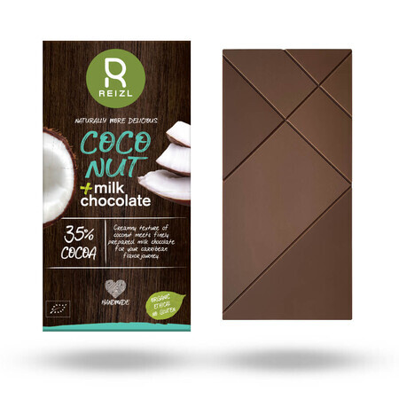 Ciocolata cu lapte si nuca de cocos, 70 gr, Reizl