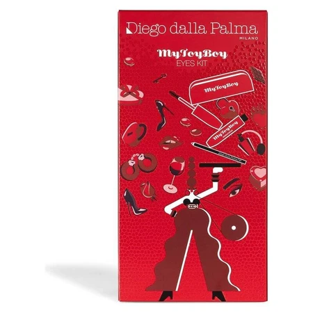 Kit de máscara de pestañas Mytoyboy de Diego dalla Palma: máscara de pestañas Mytoyboy 4D + lápiz de ojos negro n.º 01 + estuche de silicona rojo
