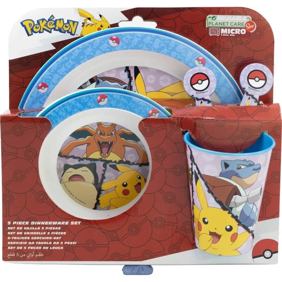 Zestaw obiadowy Stor Set, 5-częściowy, z motywami Pokémonów: ceny i cechy