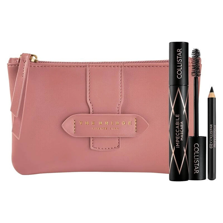 Collistar Gift Set: Flawless Mascara + Mini Professional Eye Pencil + Elegant Clutch