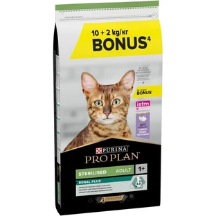 Purina Pro Plan Sterilized Adult 1+ Renal Plus Turkey - Compleet voer voor gesteriliseerde volwassen katten, 10 kg