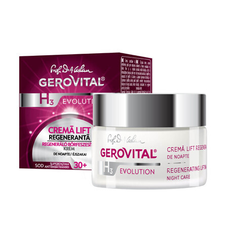 Crema lift regeneranta de noapte Gerovital H3 Evolution, 50 ml, Farmec