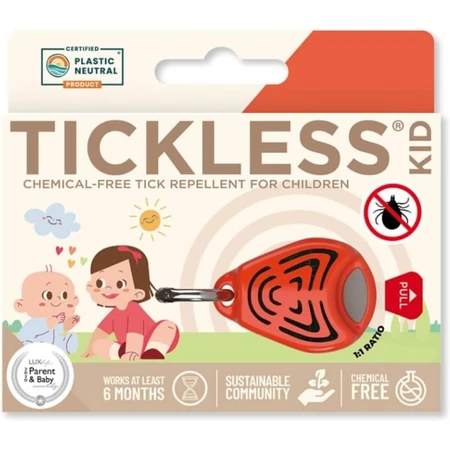 Tickless Baby - Ultrasoon afweermiddel voor baby’s tegen teken en vlooien - Oranje