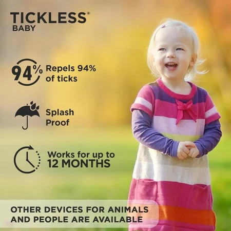 Tickless Baby - Ultrasoon afweermiddel voor baby’s tegen teken en vlooien - Oranje