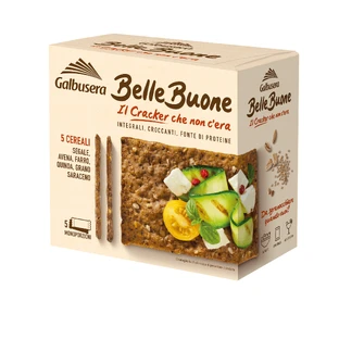 Bellebuone wholemeal crackers with 5 cereals, 200 g, Galbusera