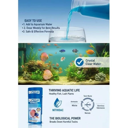 Prodac Nitridac - Culture bactérienne liquide pour aquariums, 100 ml
