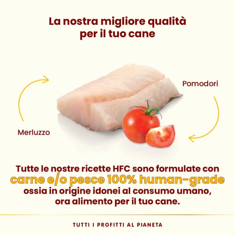 Almo Nature HFC Complete Morue et tomates - Aliment complet pour chien, 150 g