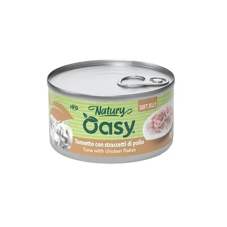 Oasy Wet Cat Natury Soft Jelly – tuńczyk z paskami kurczaka – karma uzupełniająca dla dorosłych kotów, 85 g: ceny i cechy