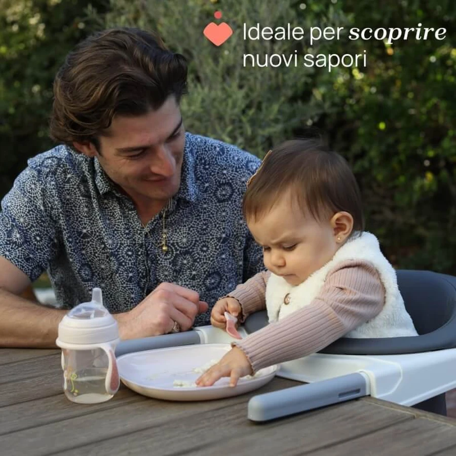 Plato con compartimentos Chicco - Plato rosa de 3 compartimentos, a partir de los 12 meses