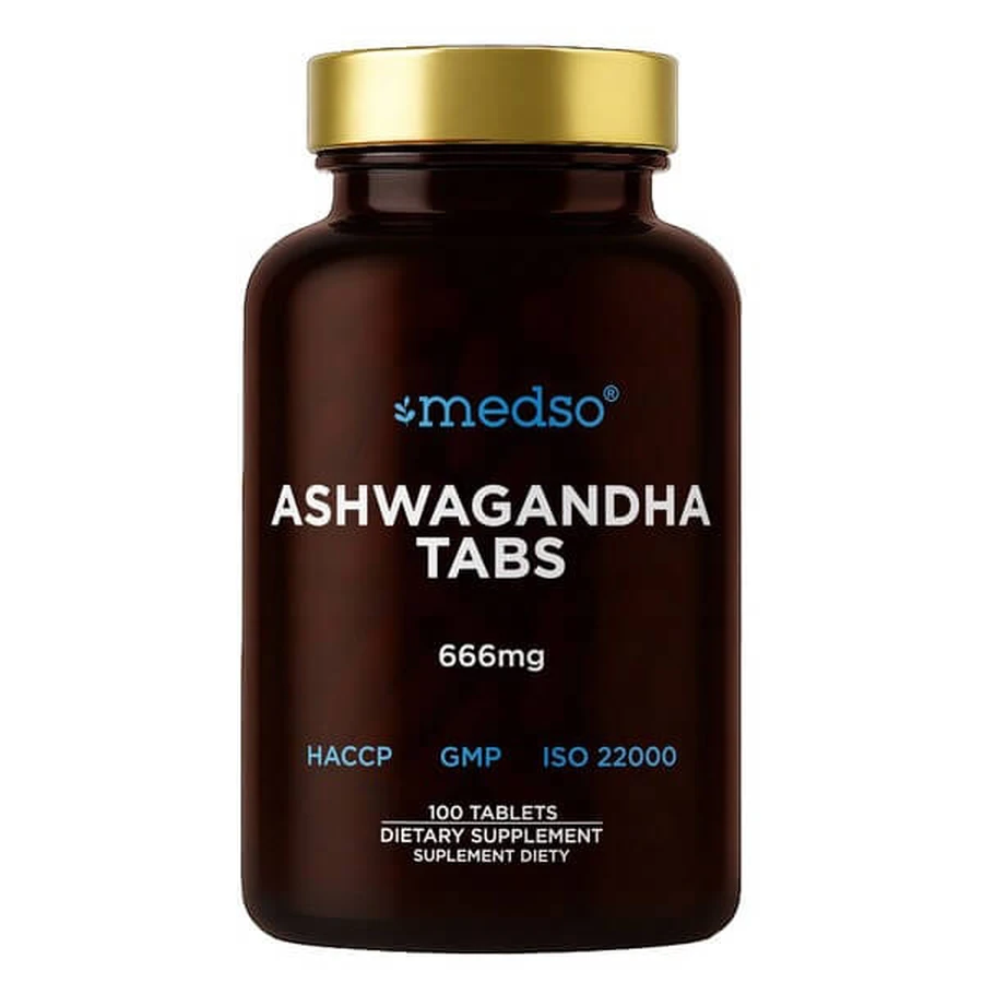 Medso Ashwagandha Tabs 666 mg, comprimidos, 100 unidades