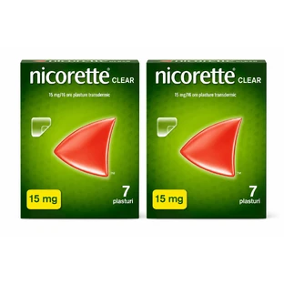 Nicorette Clear 15 mg, 2 x 7 parches, McNeil