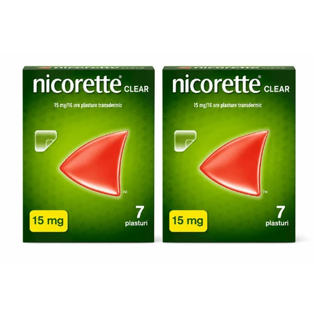 Nicorette Clear 15 mg, 2 x 7 parches, McNeil