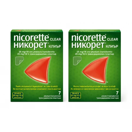 Nicorette Clear, 25 mg, 2 x 7 parches, McNeil