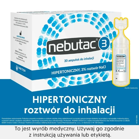 Nebutac 3, inhalatieoplossing, 3%, 120 flacons van 4 ml.