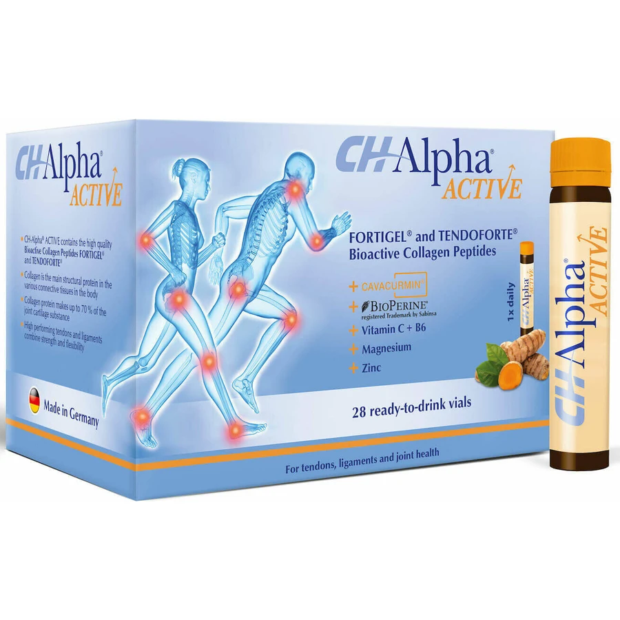 CH Alpha Active - Fórmula de colágeno 4 en 1, 2 x 28 viales orales, Gelita Health