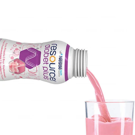 Resource Diabet Plus, aardbeiensmaak, 16 x 200 ml