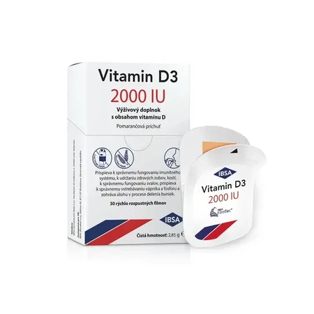 VITAMINE D3 IBSA 2000 IE 1×30 tabletten, voedingssupplement