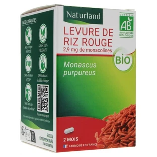 Naturland Organic Red Rice Yeast, 60 Vegecaps