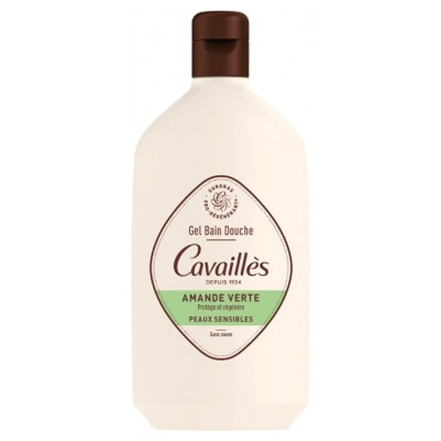Gel de ducha Cavaillès para piel sensible, almendra verde, 400 ml
