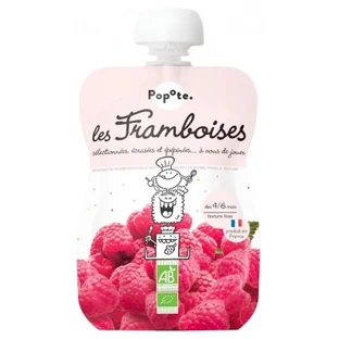 Popote Gourde Les Framboises Compot de fructe, de la 4/6 luni, ecologic, 120 g