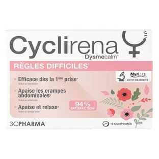 3C Pharma Cyclirena tegen hevige menstruatie, 15 tabletten