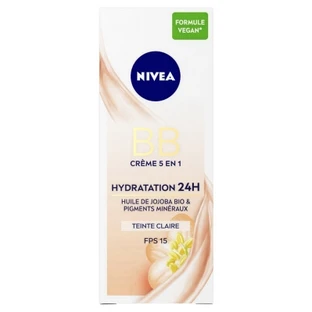 Nivea 5-in-1 BB Cream, 24-Hour Moisture, SPF 15, 50 ml