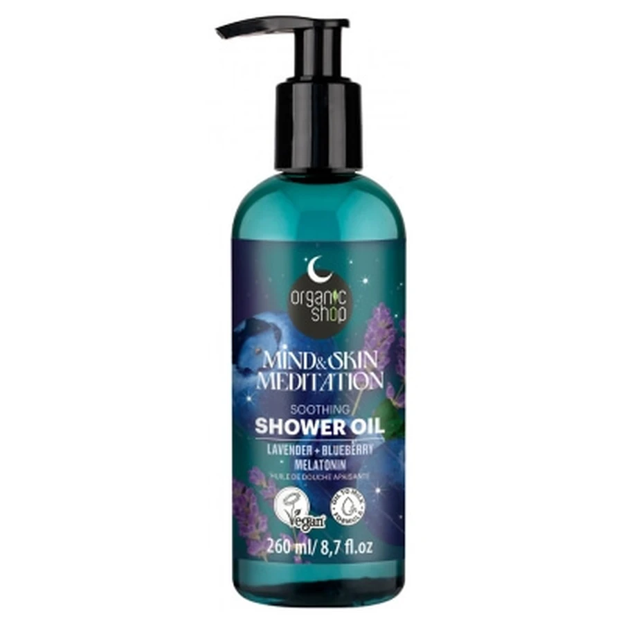 Organic Shop Lavender, Blueberry & Melatonin Shower Oil 260 ml