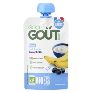 Good Goût Bananen-Heidelbeer-Püree, Bio, für Babys ab 6 Monaten, 90 g