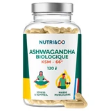 Ashwagandha KSM-66 ecológica de Nutri&Co, 120 cápsulas