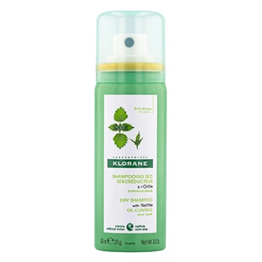Champú seco purificante de ortiga y vitamina E de Klorane, 50 ml