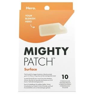 Hero Mighty Patch – Plasturi anti-acnee pentru zone extinse – 10 plasturi hidrocoloidali