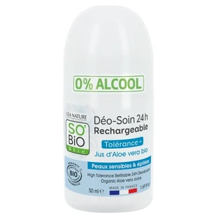 Léa Nature SO BIO étic Deodorant-tratament 24 ore, reîncărcabil, cu suc de aloe vera, roll-on bio, 50 ml